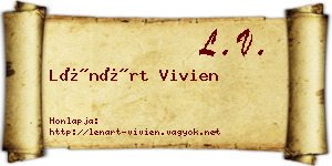 Lénárt Vivien névjegykártya